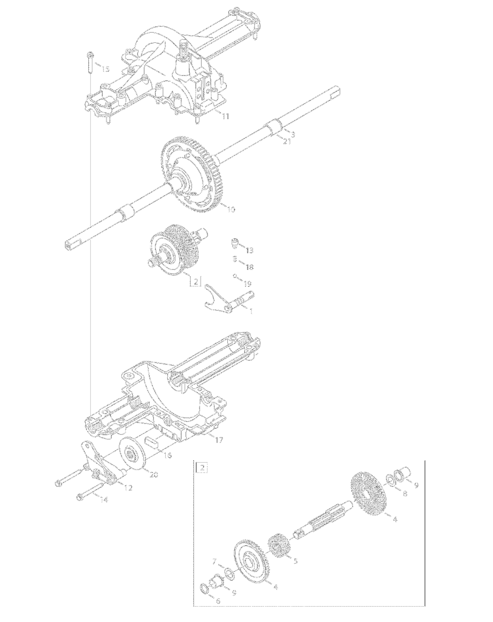 Transmission Assembly 618-04566 Diagram and Parts List for 13AC762F000 2008 Yard Machines Lawn Tractor